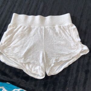 Athleta short shorts, running lounging size small very pale gray relay style